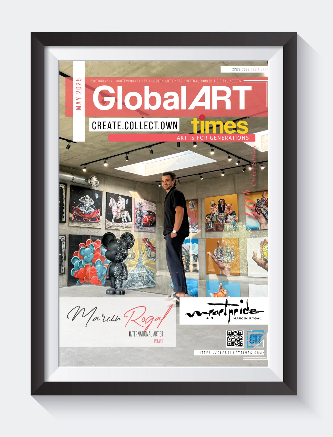 Global Art Times May 2025 Edition featuring Marcin Rogal from Poland on cover