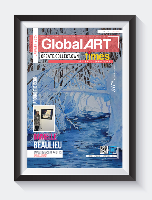Global Art Times January 2025 Edition featuring Danielle Beaulieu from Ontario, Canada on cover