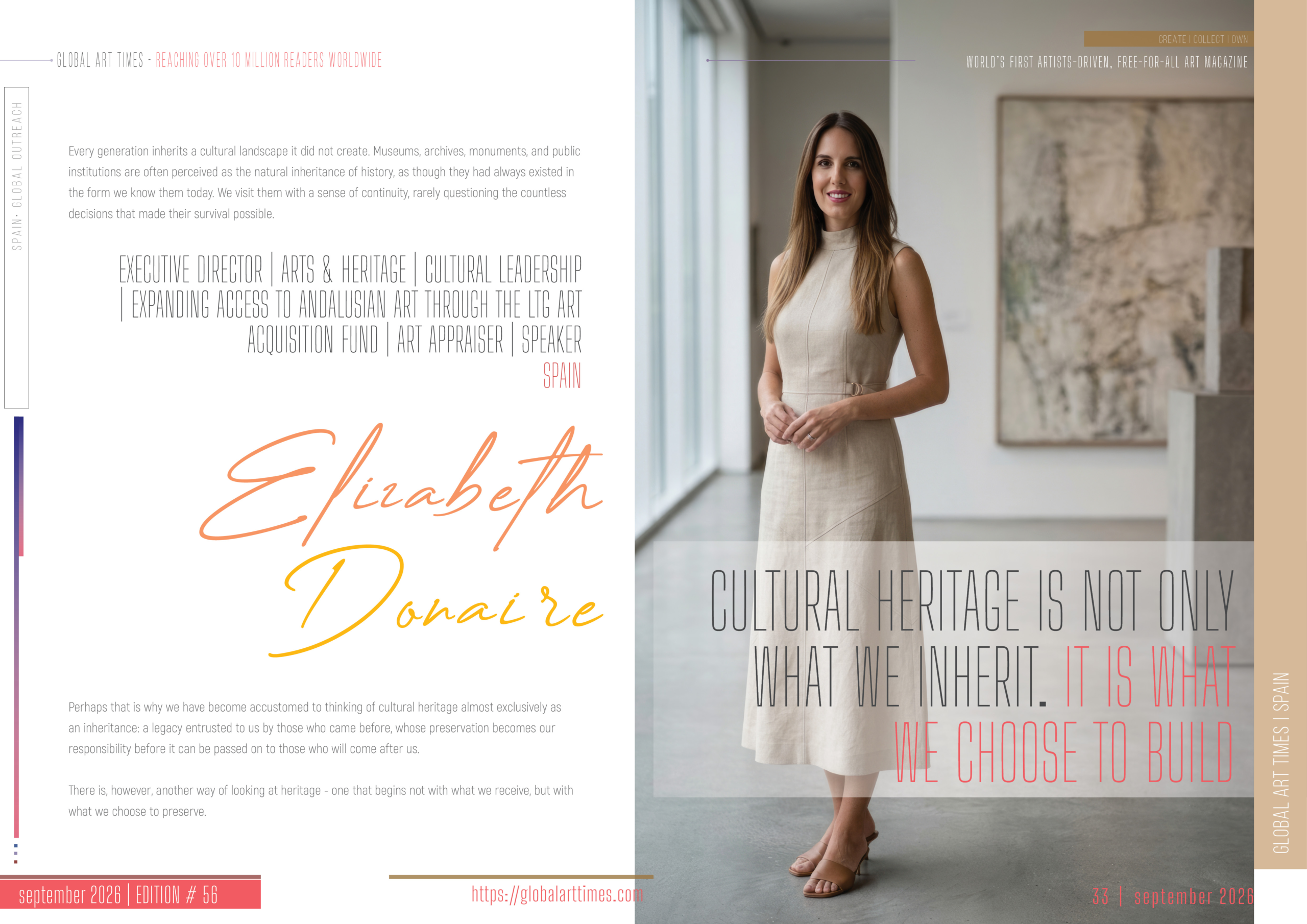 Elizabeth Donaire - Executive Director, Arts & Heritage, Cultural Leadership, Expanding access to Andalusian Art through the LTG Art Acquisition Fund, Art Appraiser, Speaker - Spain